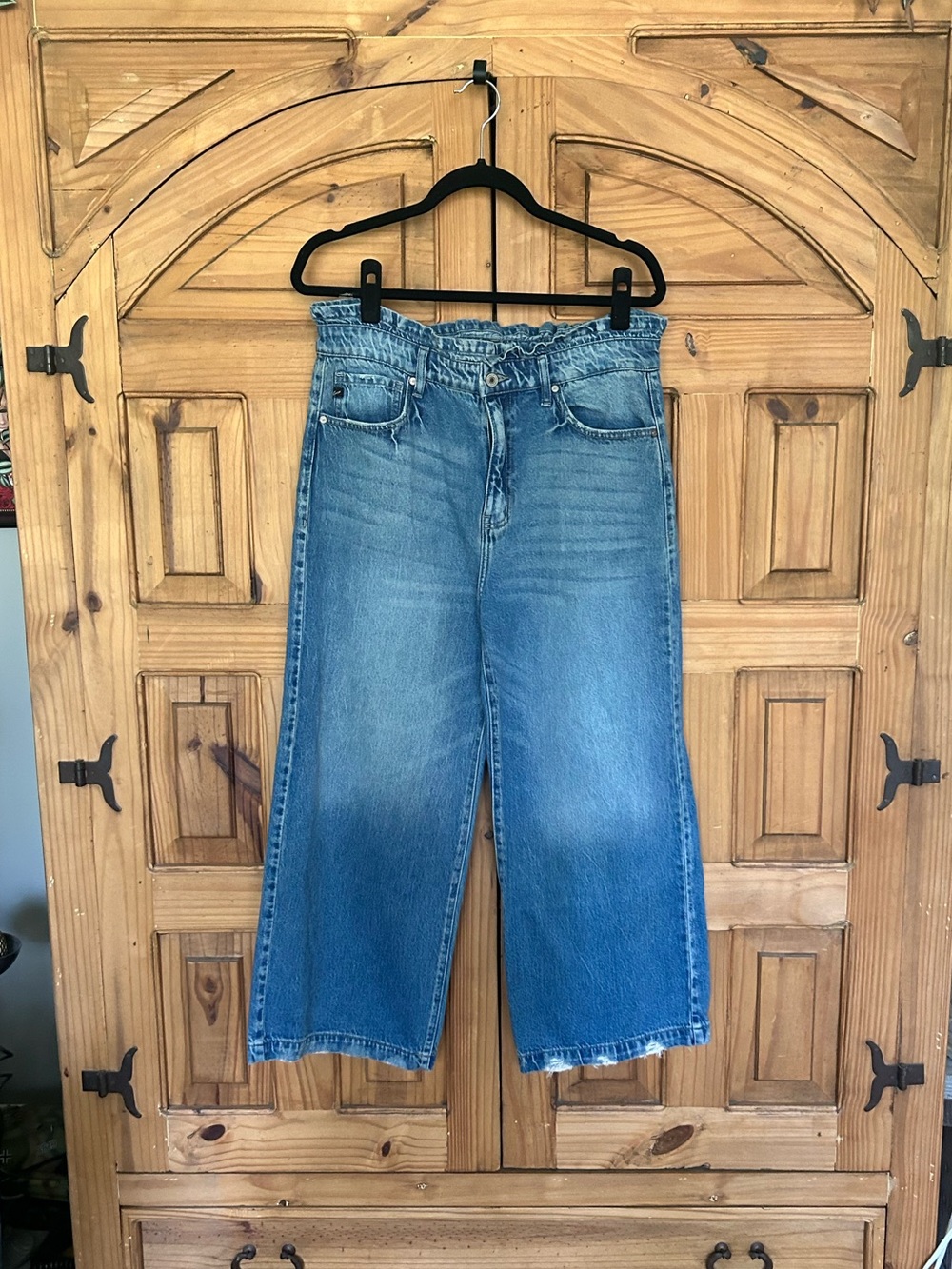 KANCAN Paper Bag Waisted Wide Leg Denim